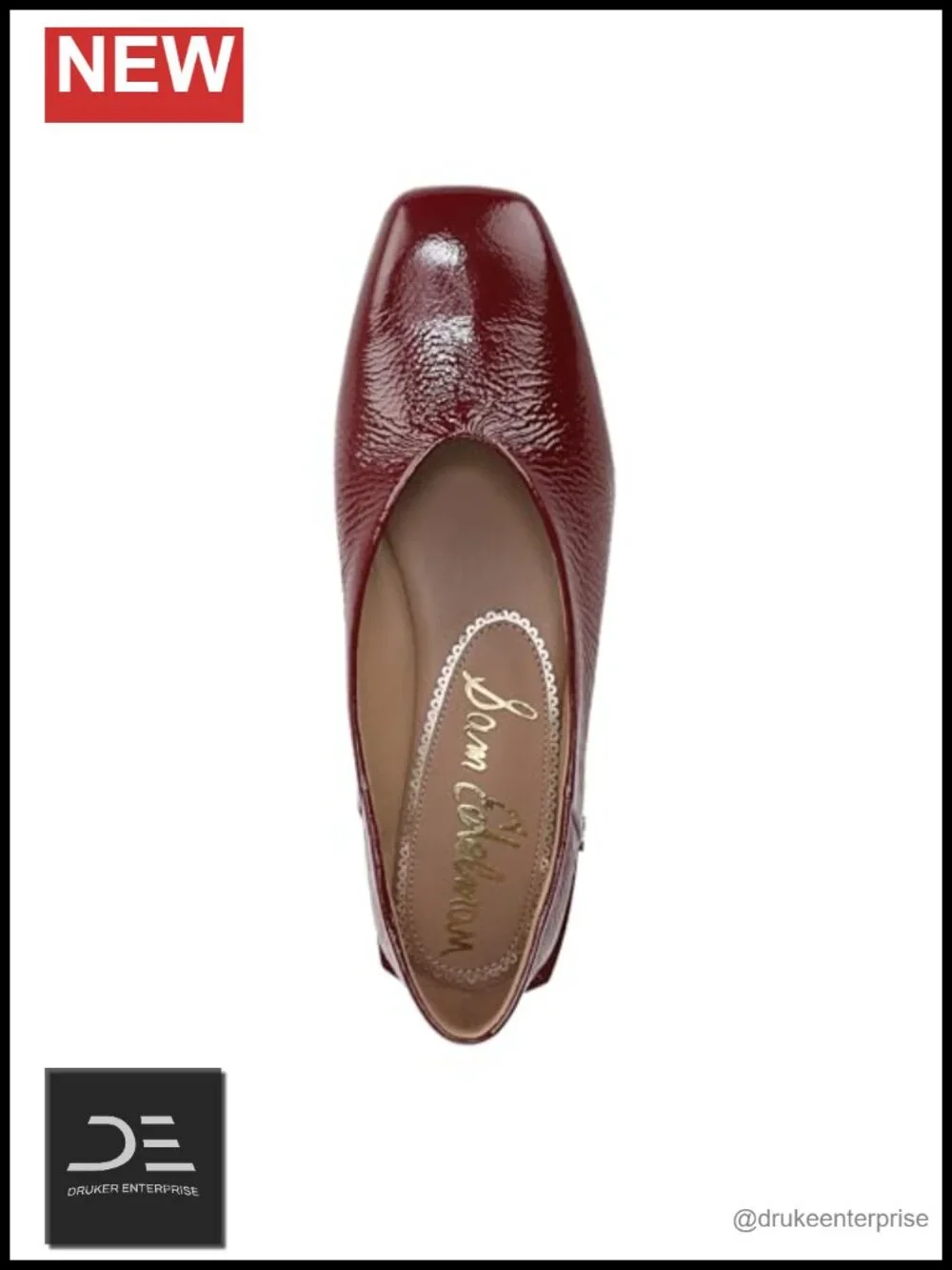 Sam Edelman Kasey Square Toe Ballet Flats Slip-On 1 Inch Heel Women's Shoes